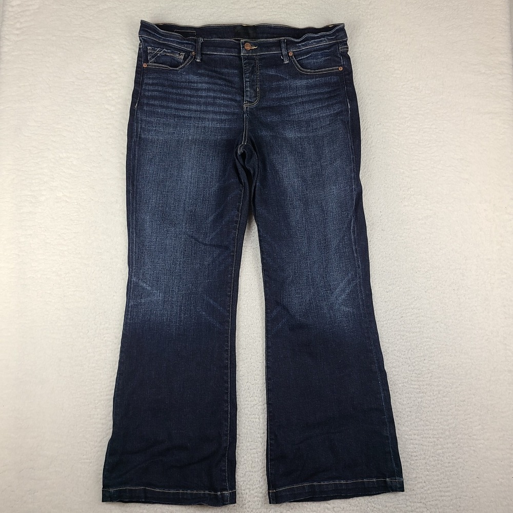Buckle Black Jeans Womens 36x32 Blue Trouser Wide Leg Dark Wash Denim